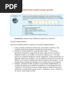 Desviaciones Estándares Poblacionales Iguales