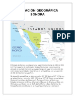 Ubicación Geográfica Sonora