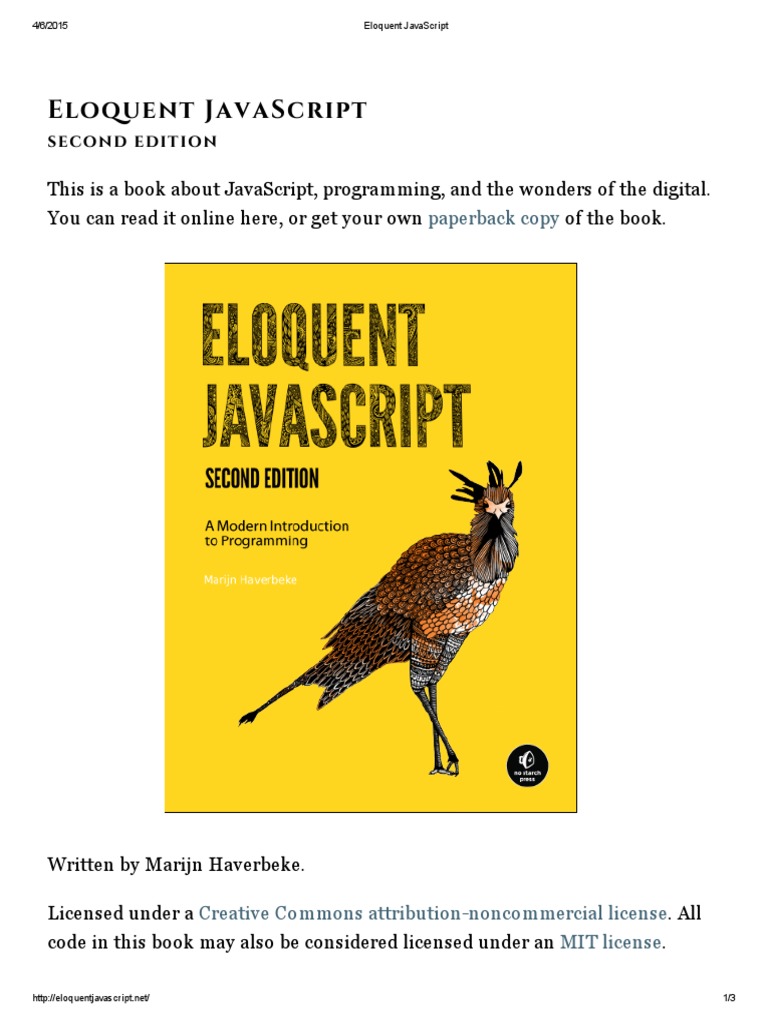 Eloquent Javascript 中文版 韓樂批踢踢