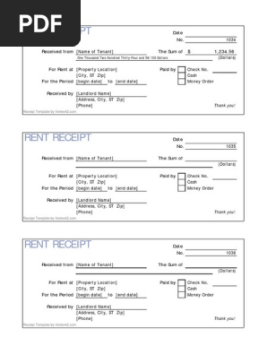 Rent Receipt