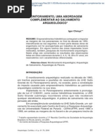 Chmyz (2004) Monitoramento Uma Abordagem Complementar Ao Salvamento Arqueológico