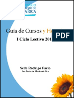 Guia de Cursos y Horarios 1-2015 UCR