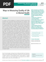 Ways to Measuring Quality of Life in Mental Health