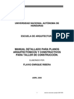 Manual Detallado Para Planos Arquitectónicos y Constructivospara Taller de Construcción