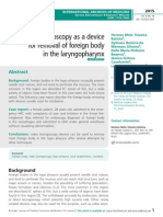Video Laryngoscopy As A Device For Removal of Foreign Body in The Laryngopharynx