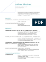 Curriculum Vitae de Enrique Martínez