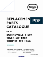 1971 Parts Manual Triumph 650 s