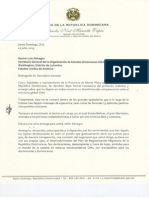 Carta Al Sec. Gral. de La OEA Página 1