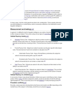 Understanding Linguistic Intelligence and Verbal Fluency Tests