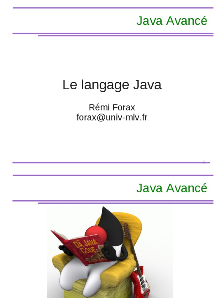I- Le Langage Java | Java (Langage de programmation) | Machine virtuelle