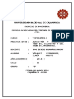 Práctica Nº 03 - ToPOGRAFÍA I - Altimetría y nivelación