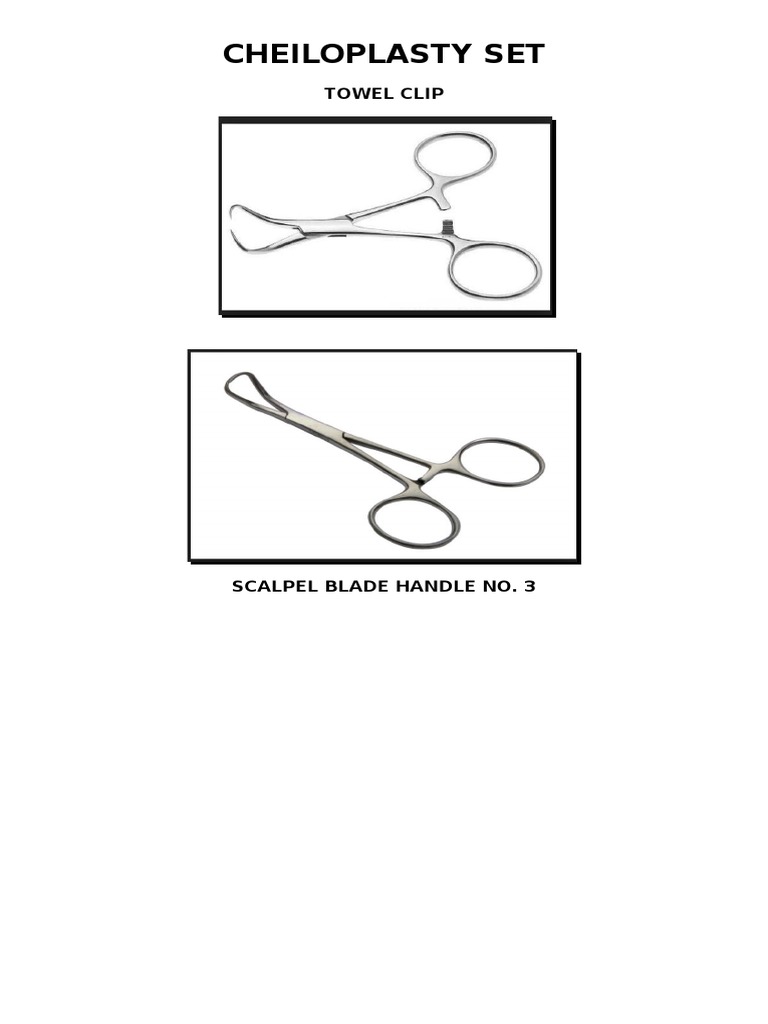 Cheiloplasty Surgical Instrument Set | PDF | Lifestyle