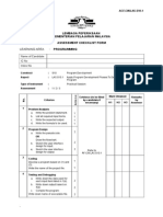 Learning Area: Programming: Lembaga Peperiksaan Kementerian Pelajaran Malaysia Assessment Checklist Form