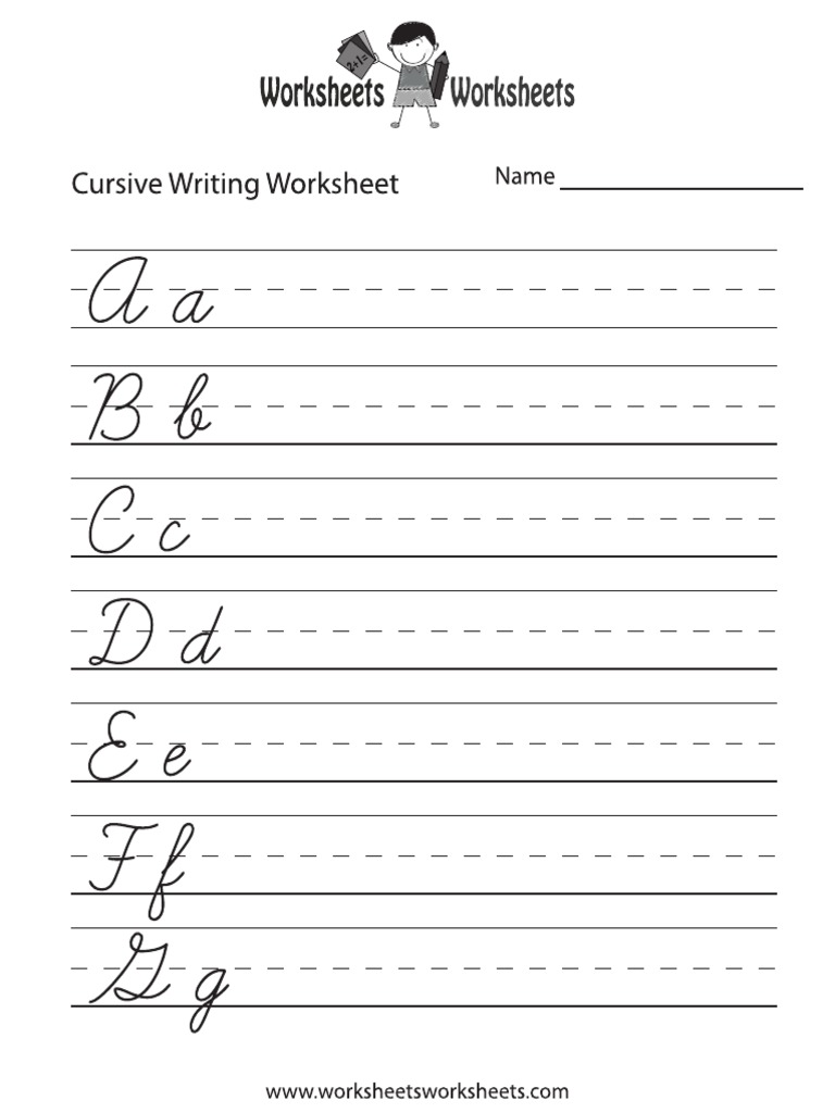 Printable Cursive Practice Sheets Pdf - Printable Blank World