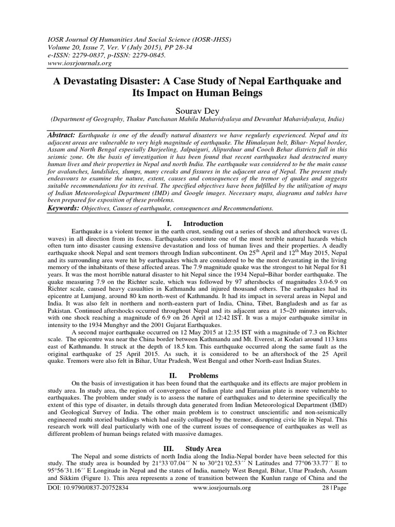 case study of earthquake in nepal