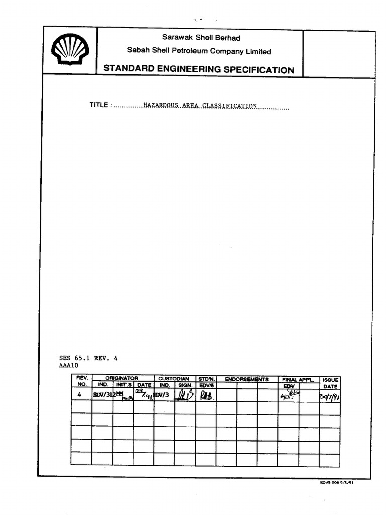 Shell Standard Engineering Specification