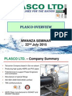 Plasco Overview by Plasco LTD - Mwanza Presentations