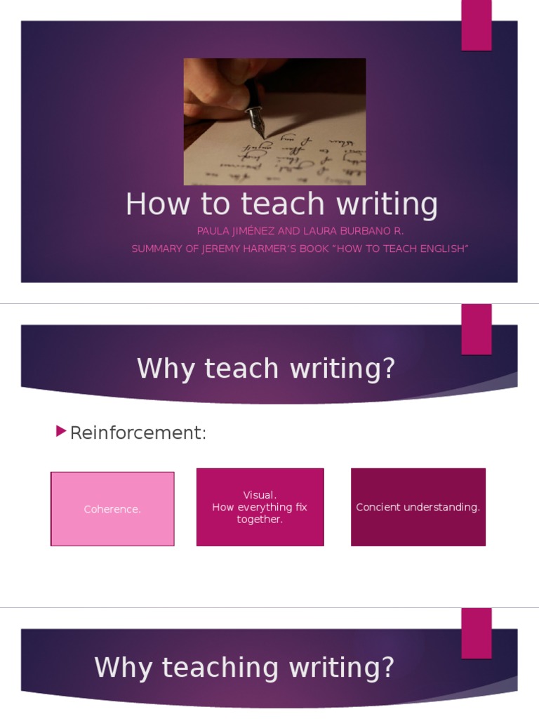 How to Teach Writing