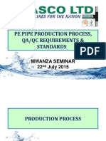 PE Pipe Production Process & QA-QC Requirements & Standards