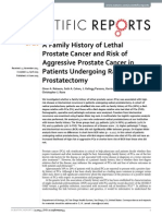 A Family History of Lethal Prostate Cancer and Risk of Aggressive Prostate Cancer in Patients Undergoing Radical Prostatectomy