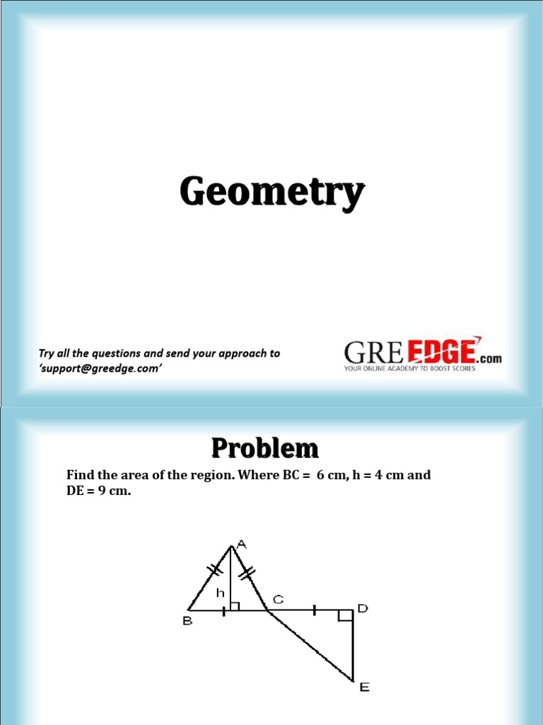 Geometry: Try All The Questions and Send Your Approach To | PDF | Art