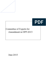 Committee of Experts For Amendment in DPP-2013
