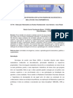 Atividades investigativas no ensino de matemática