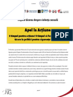 Apel La Acțiune E Timpul Pentru Acțiune! E Timpul Să Facem Pasul de La Tăcere La Politici Pentru Siguranța Femeilor!