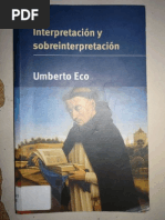 Eco Umberto - Interpretacion Y Sobreinterpretacion (Scan) PDF