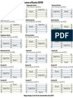 Tabla de La Eliminatoria Suramericana a Rusia 2018