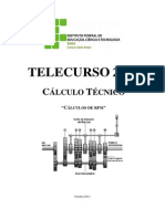 Cálculo de RPM de polias e engrenagens