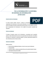 Informacion Seguridad de La Informacion y Auditoria de Sistemas 2015-1