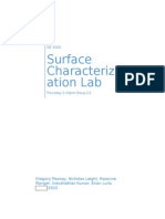 Surface Characteriz Ation Lab: Gregory Massey, Nicholas Leight, Roxanne Manger, Indushekhar Kumar, Brian Luria - 2015
