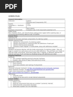 Computer Hardware Lesson Plan for Students | PDF | Personal Computers ...