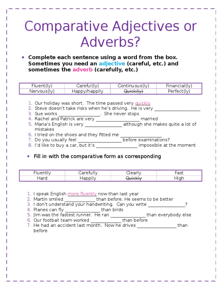  comparative adverbs 