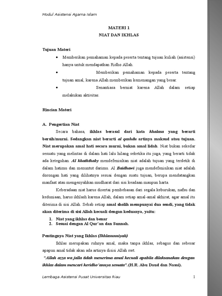 Modul Materi Asistensi Pdf