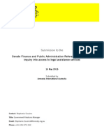 Amnesty International Legal Assistance Inquiry Submission (Final) 15 May 2015