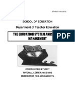 Eth303t Memo To Assignments 2012 PDF