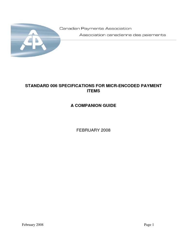 Standard 006 Companion Guide | PDF | Cheque | Engineering Tolerance