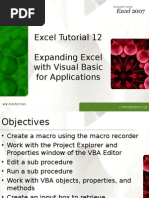 Excel Tutorial 12 Expanding Excel With Visual Basic For Applications