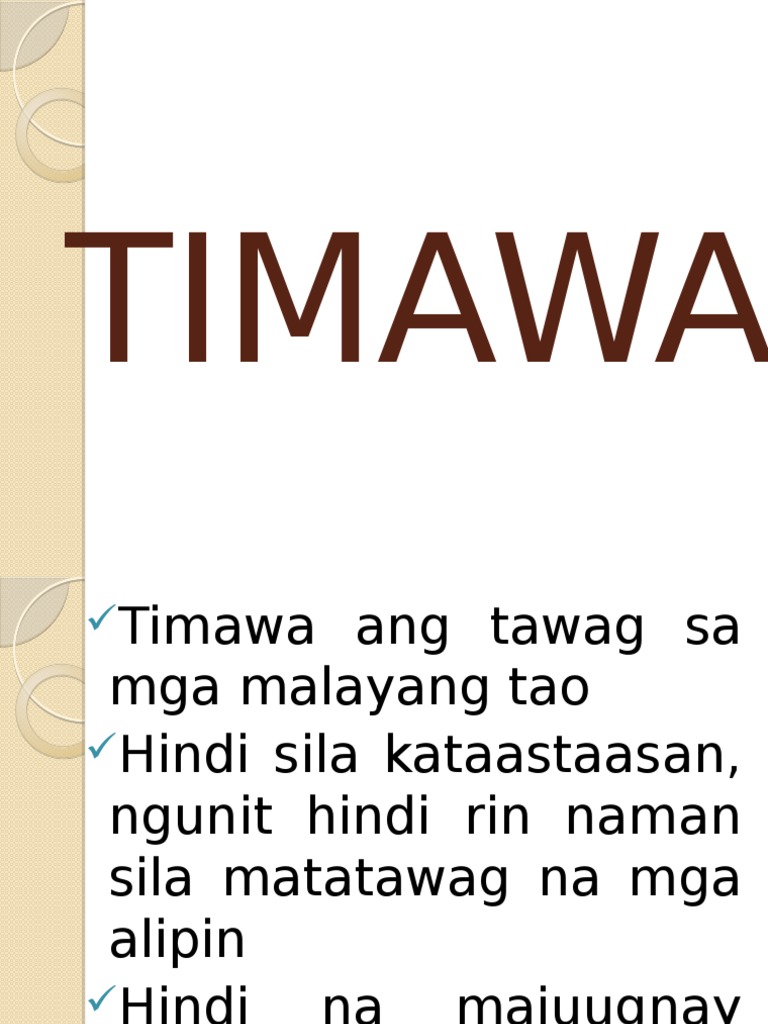 TIMAWA | PDF