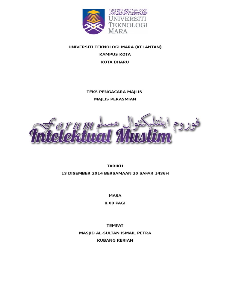 Contoh Teks Pengacara Majlis