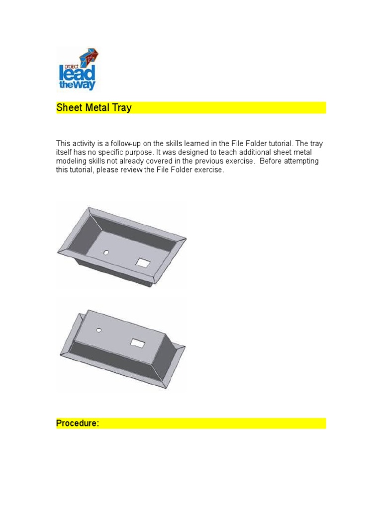 2 - Sheet Metal Tray | PDF | Rectangle | Sheet Metal