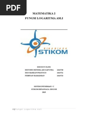 Fungsi Logaritma Asli Kel 6 Kelas C