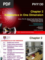 PHY 130 - Chapter 2 - Kinematics in One Dimension