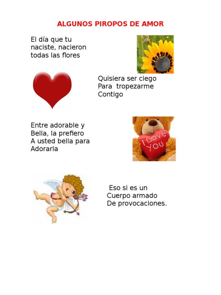 Algunos Piropos de Amor | PDF | Poesía