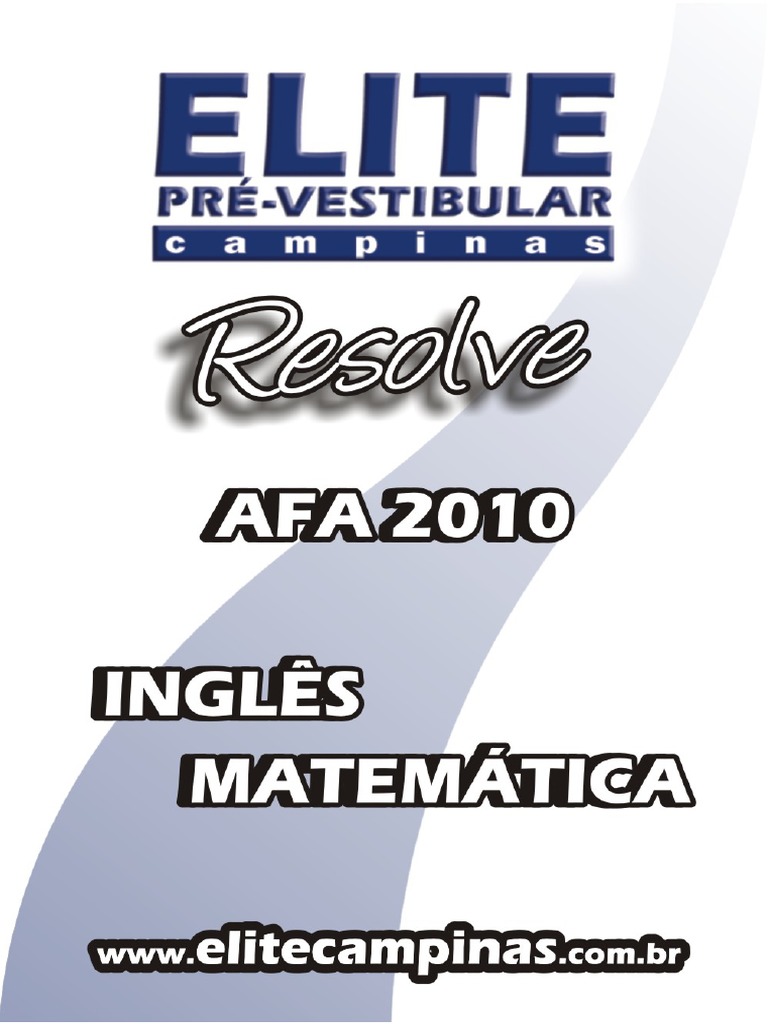 Elite Campinas AFA 2010 Exam Solutions | PDF | Logarithm | Function ...