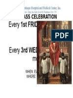 Every 1st FRIDAY of The Month: Mass Celebration