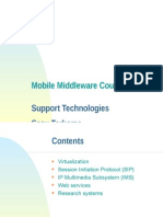 Mobile Middleware Course: Support Technologies Sasu Tarkoma