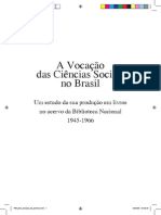 A Vocação Das Ciencias Sociais No Brasil